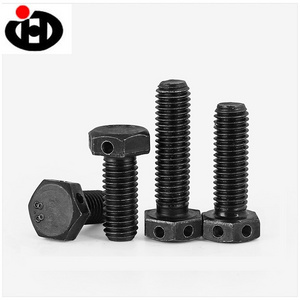 Factory Supplier Gr 8.8 Carbon Steel Hexagon Bolts with Wire Holes On Head