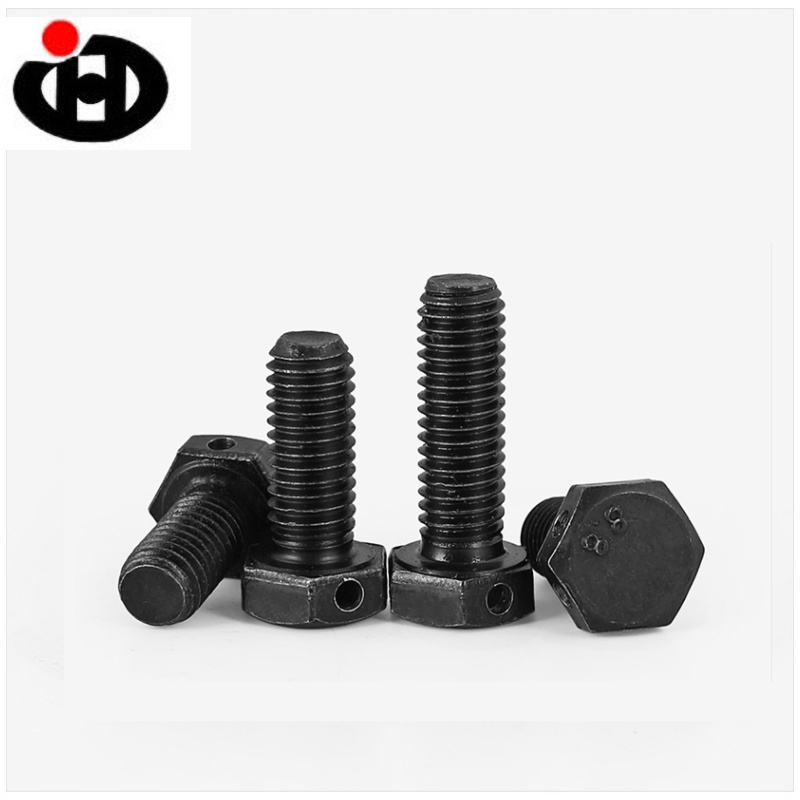 Factory Supplier Gr 8.8 Carbon Steel Hexagon Bolts with Wire Holes On Head