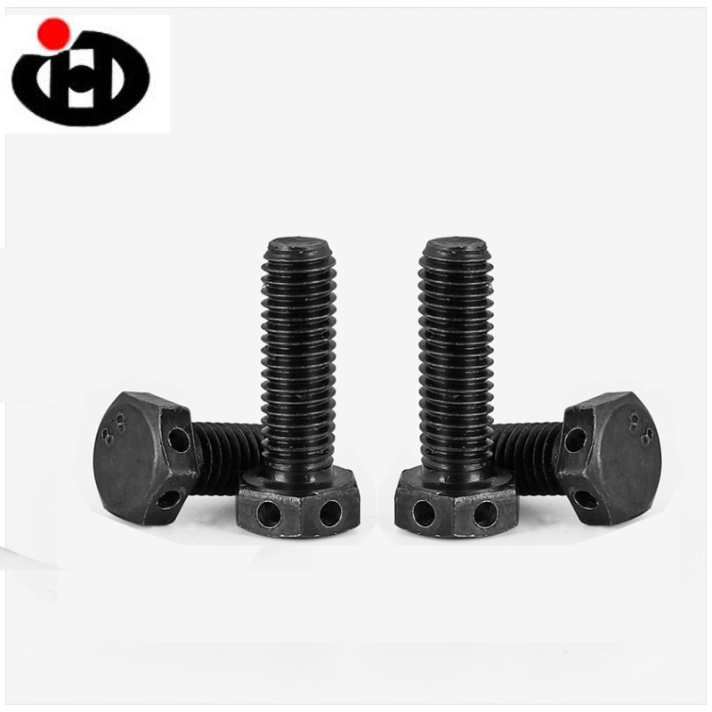 Factory Supplier Gr 8.8 Carbon Steel Hexagon Bolts with Wire Holes On Head