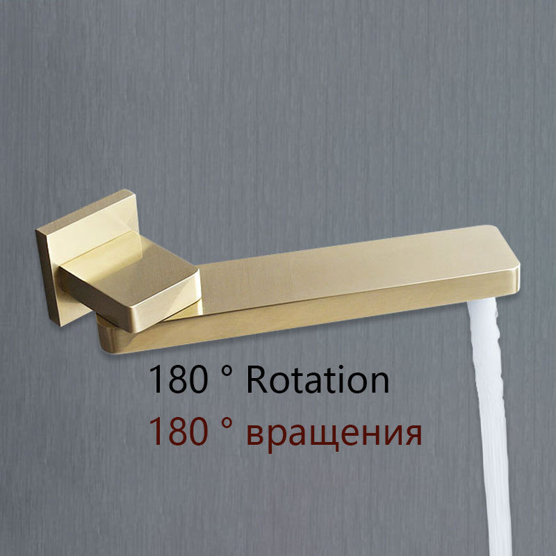 3 Way Concealed Gold Shower Set,Bathroom Hidden Shower System Set,Wall Mounted Bathtub Rain Shower Head Set