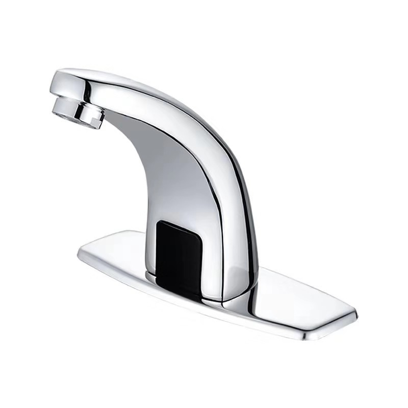 Sensor Faucet Automatic Inflrared Sensor Hand Touchless Tap Basin Faucets Hot Cold Mixer Chrome Polished Sink Mixer Bathroom Tap