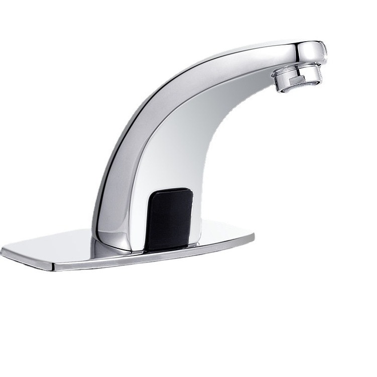 Sensor Faucet Automatic Inflrared Sensor Hand Touchless Tap Basin Faucets Hot Cold Mixer Chrome Polished Sink Mixer Bathroom Tap