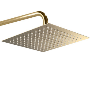 8 Inch 10 Inch 12 Inch 201 304 Stainless Steel Top Ceiling Rain Shower Square Rain Shower Head Rushed Gold Round Shower