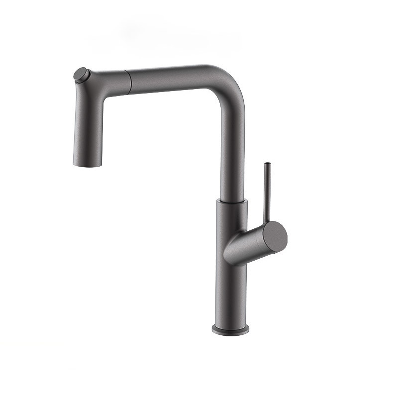 Deck Installation Grey Kitchen Taps Faucet,Pull Down Kitchen Sink Tap Mixer,Multi Function Water Outlet Kitchen Water Faucet