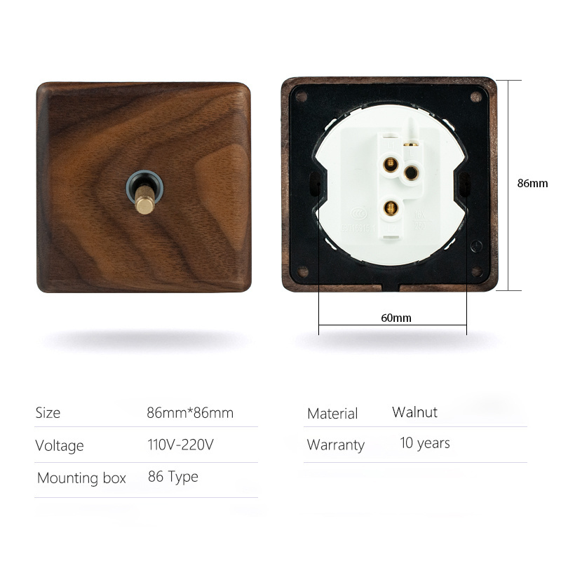 Eu standard electrical switch  French usb socket, villa old toggle switch 1/2/3/4Gang 2Way retro wall antique light switch