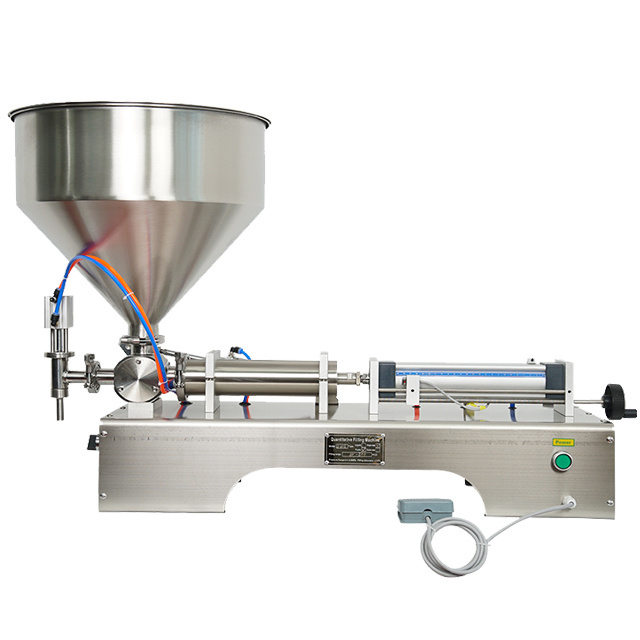 pneumatic bottle sauce cosmetic cream  piston filler manual peanut butter tomato semi-automatic liquid  paste filling machine