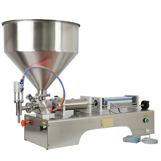 pneumatic bottle sauce cosmetic cream  piston filler manual peanut butter tomato semi-automatic liquid  paste filling machine