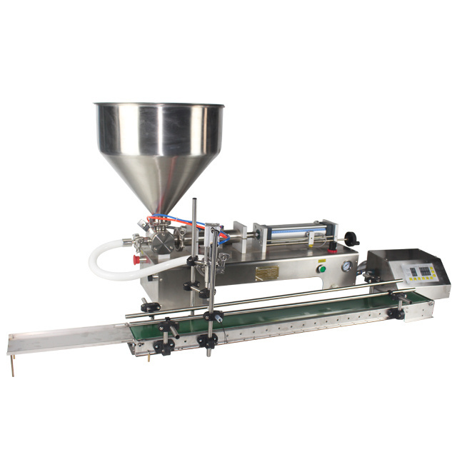 Free Sample piston high viscosity curry automatic pressure chocolate honey medical paste filling machine with mixing and heating