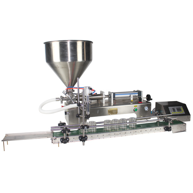 Free Sample piston high viscosity curry automatic pressure chocolate honey medical paste filling machine with mixing and heating