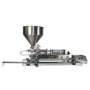 Free Sample piston high viscosity curry automatic pressure chocolate honey medical paste filling machine with mixing and heating