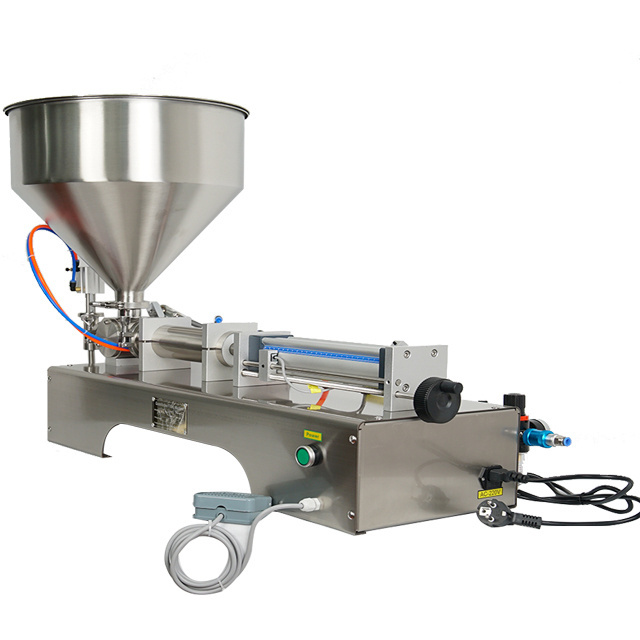 pneumatic bottle sauce cosmetic cream  piston filler manual peanut butter tomato semi-automatic liquid  paste filling machine