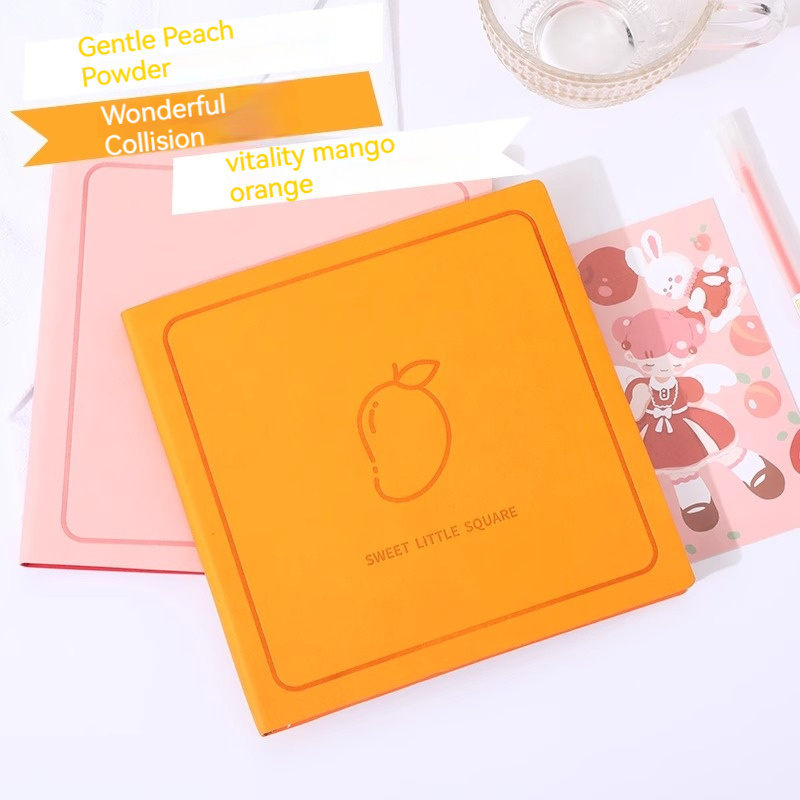 In stock square notebook fruit series student mind map handbook small fresh horizontal line writing notebook