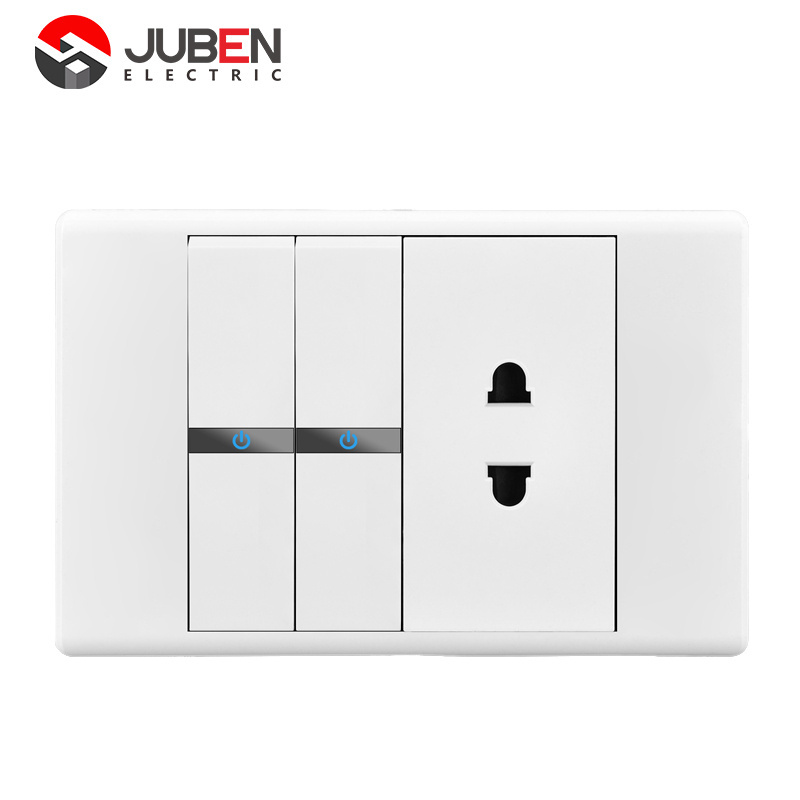 Wall switch combination socket led white wall switch retro DC 220v wall light switch