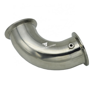 Sanitary SS304/ 316L Stainless Steel Tri Clamp 90 Degree Elbow with Thermowell