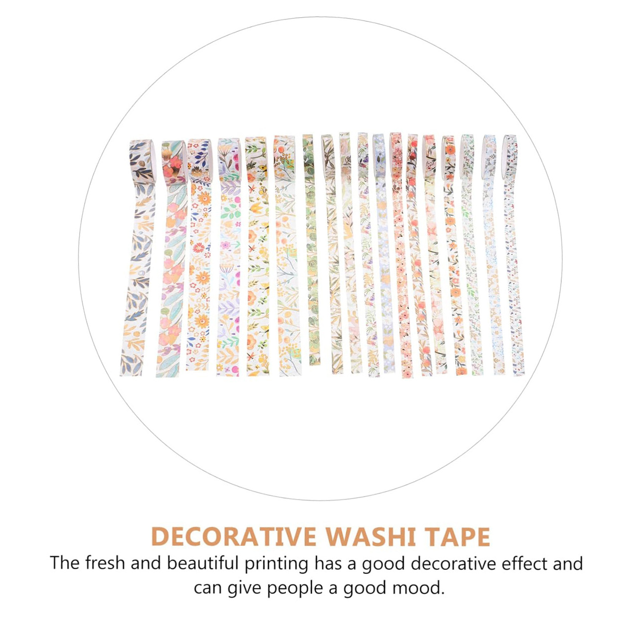 Wholesale Printing Paper Tape Waterproof Gold Foil Flower Texture Party Stationery Decoration New writable washi tape