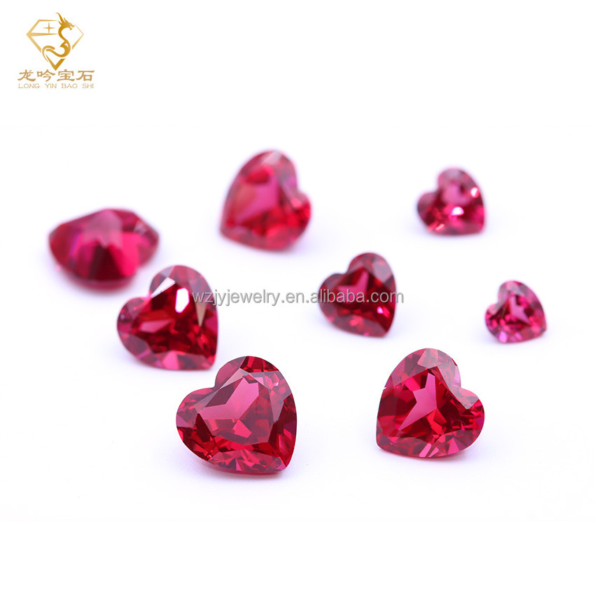 gems manufacturer wholesale natural loose heart ruby gemstone price per gram lab grown ruby