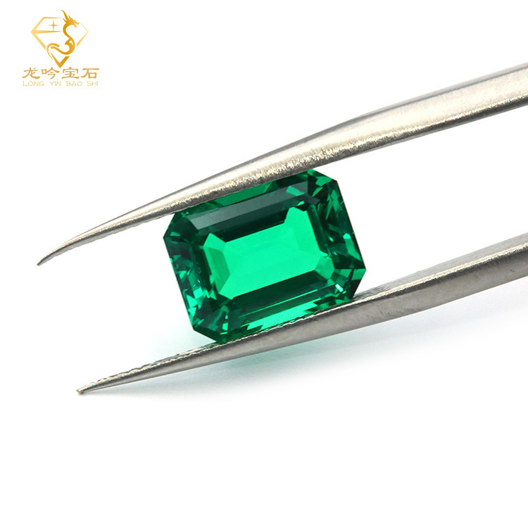 WUZHOU Wholesale Colombian Emerald emerald cut 7*9mm synthetic emerald stone