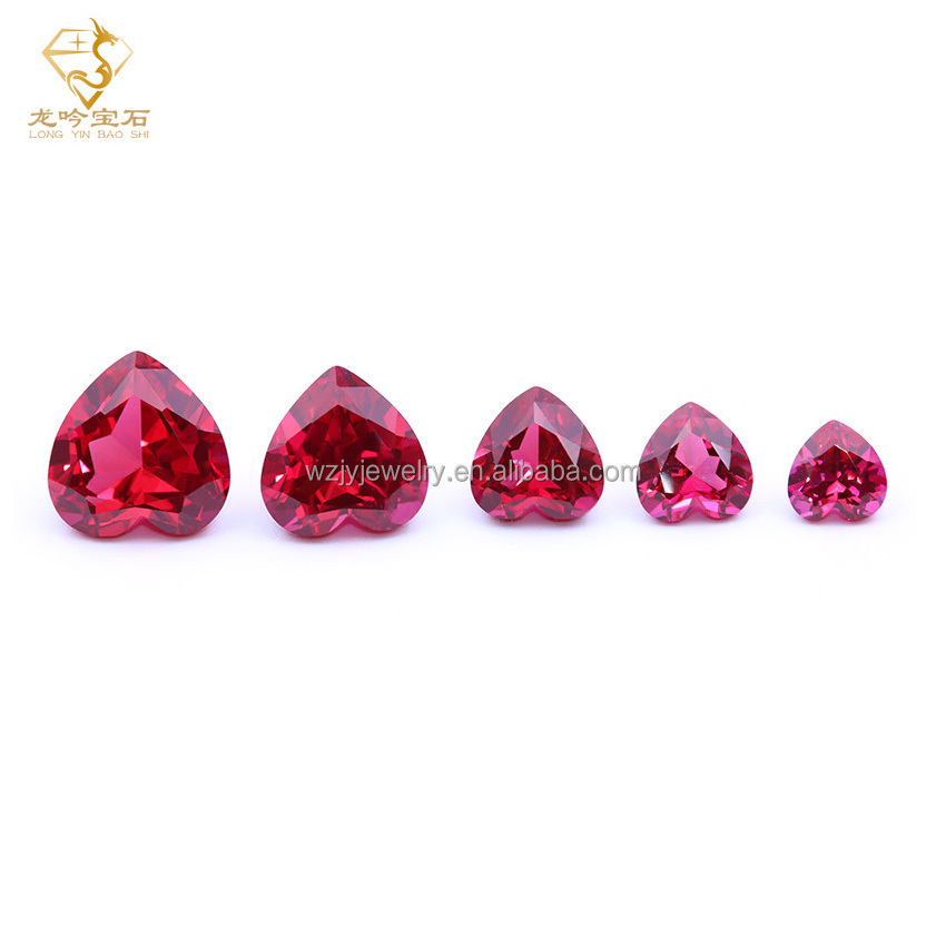 gems manufacturer wholesale natural loose heart ruby gemstone price per gram lab grown ruby