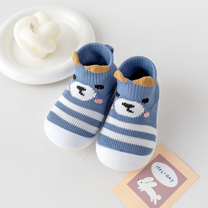 Spring and Autumn Baby Web Shoes Breathable Summer Men's Anti slip Knitted Shoes Baby Walking Cute Cartoon Baby Shoes