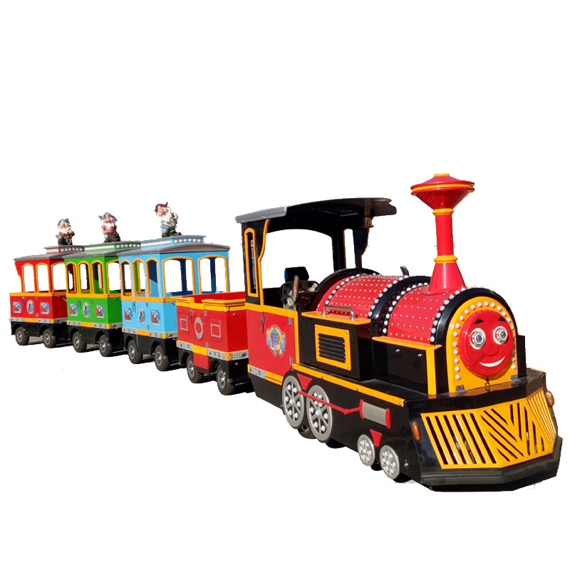 Factory Amusement Park Low Price Used Adult Kiddie Ride Road Mini Trackless Train For Sale