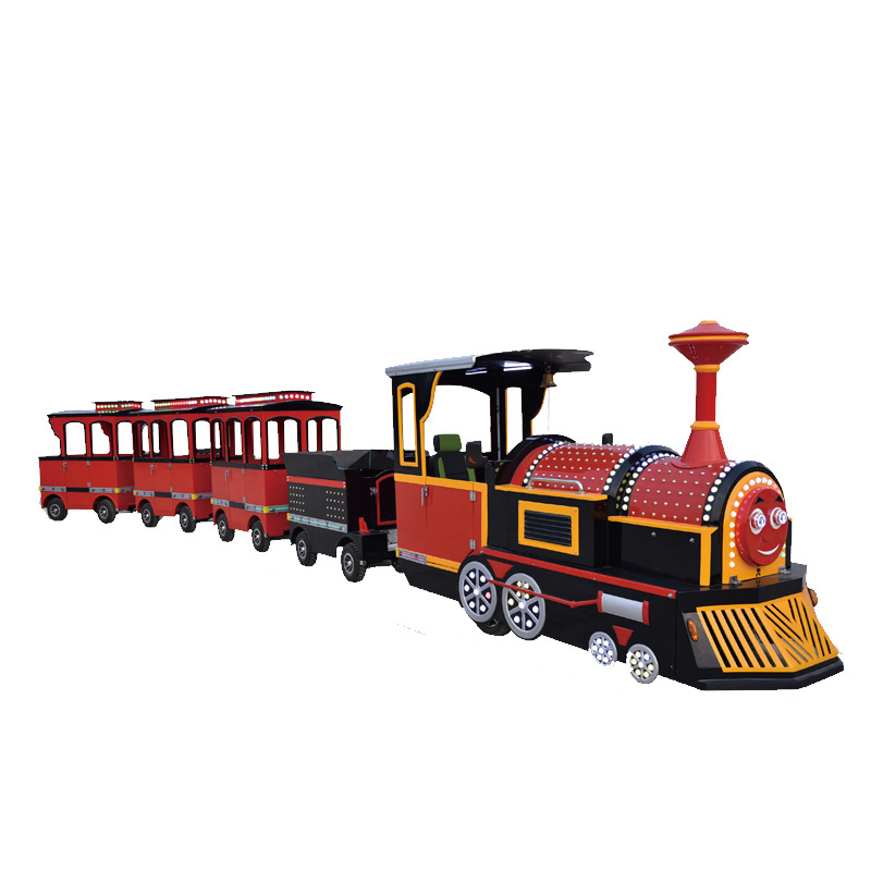 Factory Amusement Park Low Price Used Adult Kiddie Ride Road Mini Trackless Train For Sale