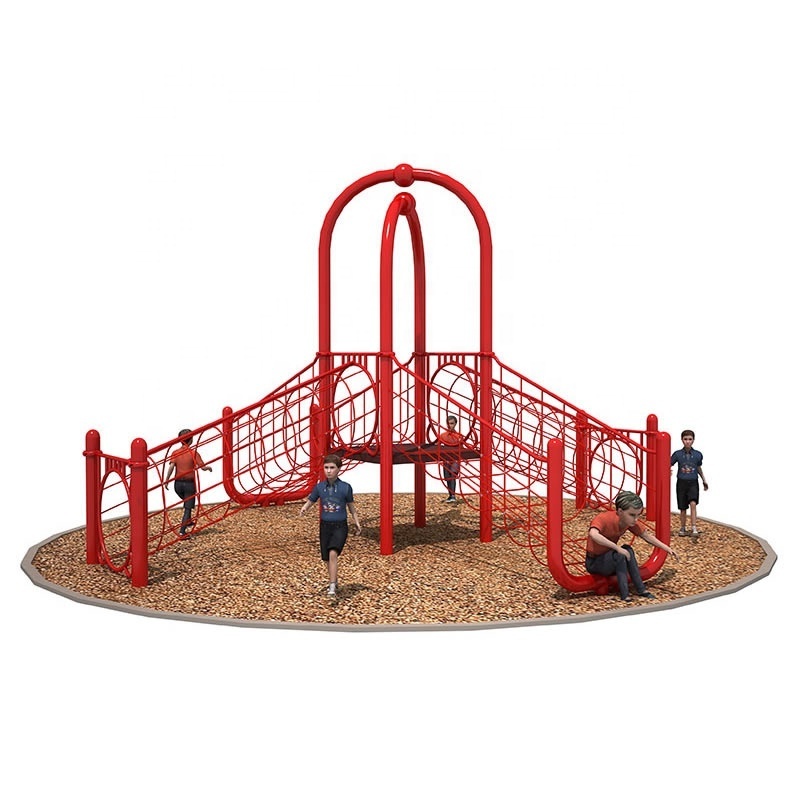 Hot Sale Kids Outdoor Play Gym Anti  Climb Roundness Climbing Nets With Swings