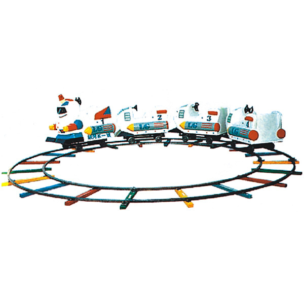 Colorful Park Kids Riding Game Machine Electric Coin Operated Kiddie Rides Mini Track Train