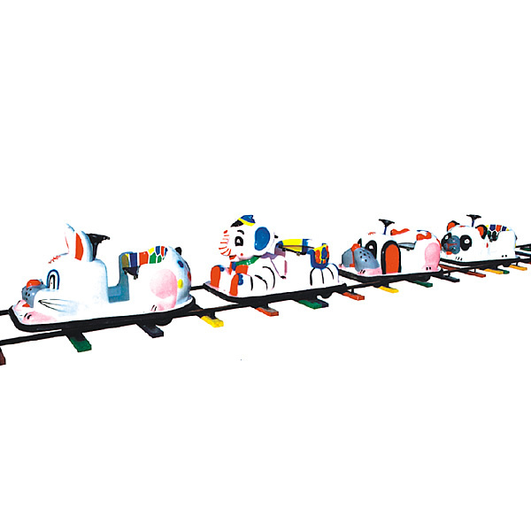 Colorful Park Kids Riding Game Machine Electric Coin Operated Kiddie Rides Mini Track Train