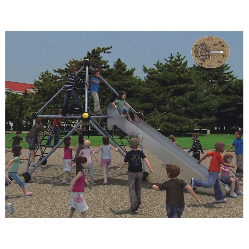 Brands Amusement Park Outdoor Playground Expand  Wire Rope Sling Spider Tower Climbing Net For Kids