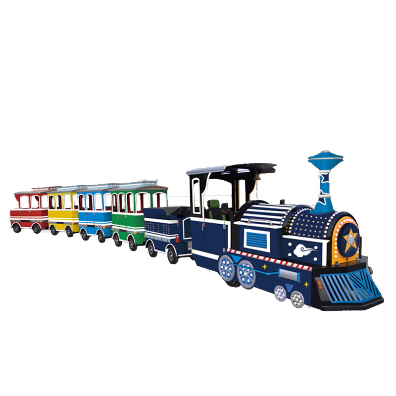 Factory Amusement Park Low Price Used Adult Kiddie Ride Road Mini Trackless Train For Sale