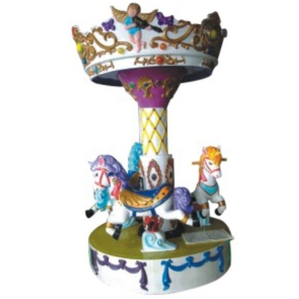 Children Amusement Park Equipment MINI Small Horse Carousel Kids Merry Go Round 6Seats For Sale