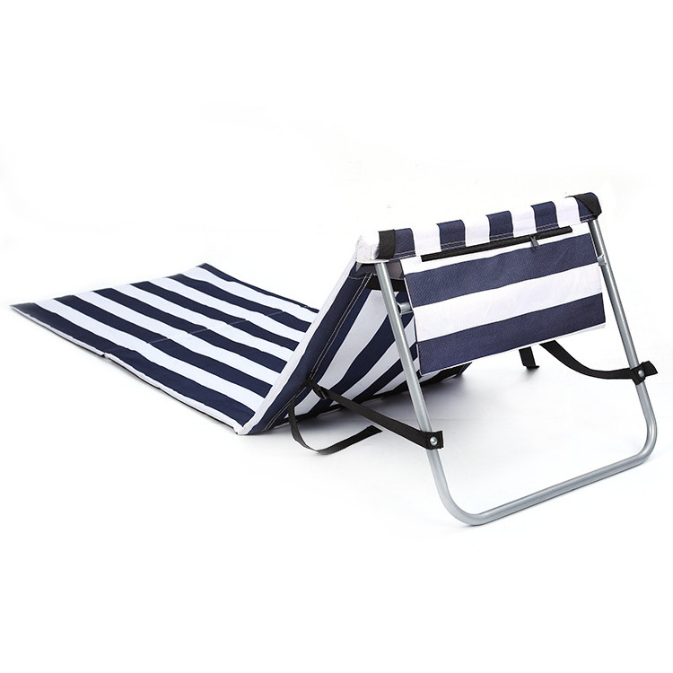 Wholesale Custom Folding Beach Chaise Lounge Reclining Collapsible Camping Portable Backpack Beach Chair