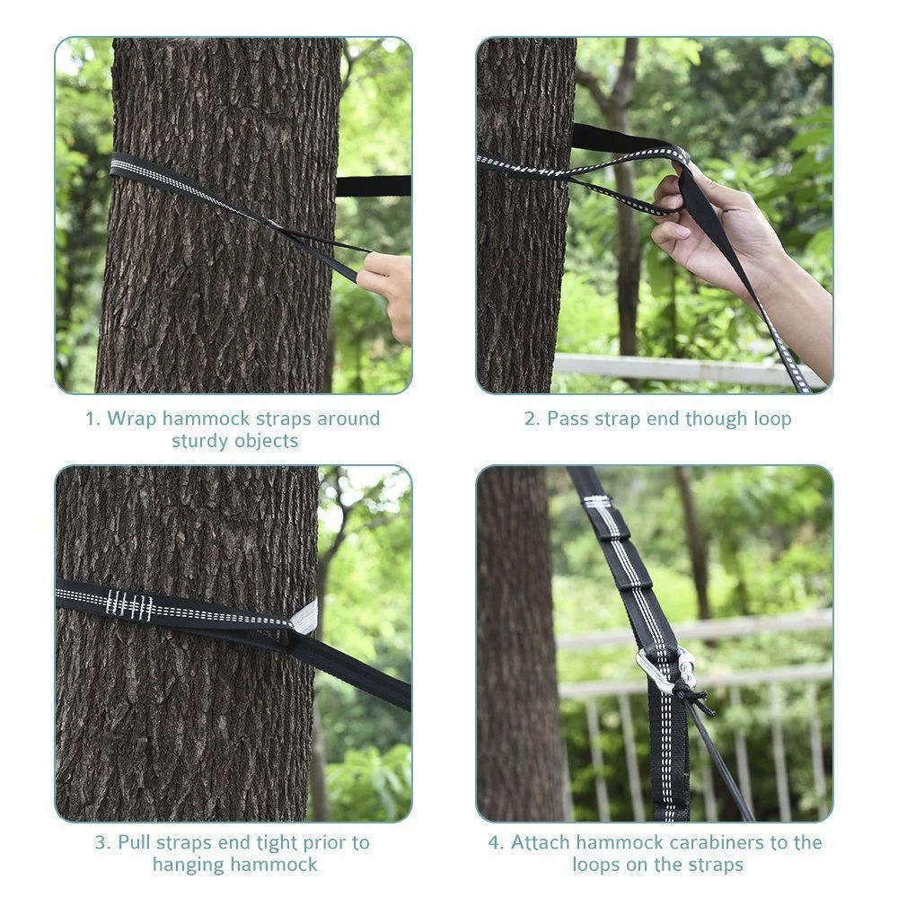 Outdoor camping Hammock tree swing straps Tent Rainfly swing hanging strap