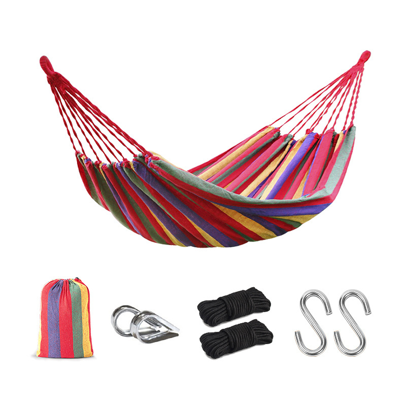 High Quality Portable Outdoor Travel Camping Cotton Canvas Hammock