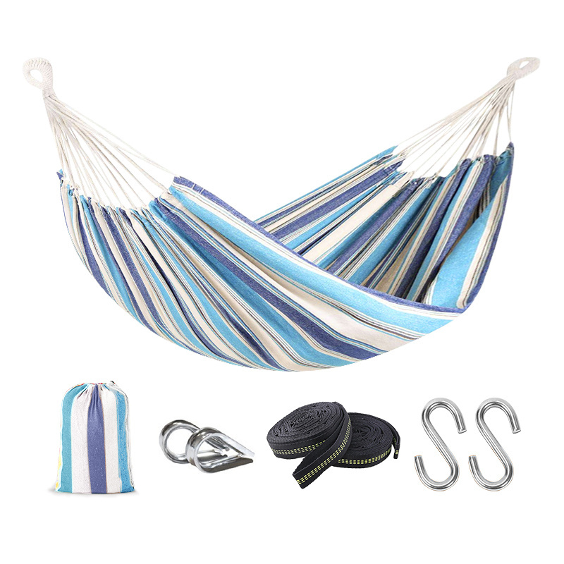 Fashionable Comfortable Unwind Outdoors Portable Folding Nylon Swings Canvas Hammock