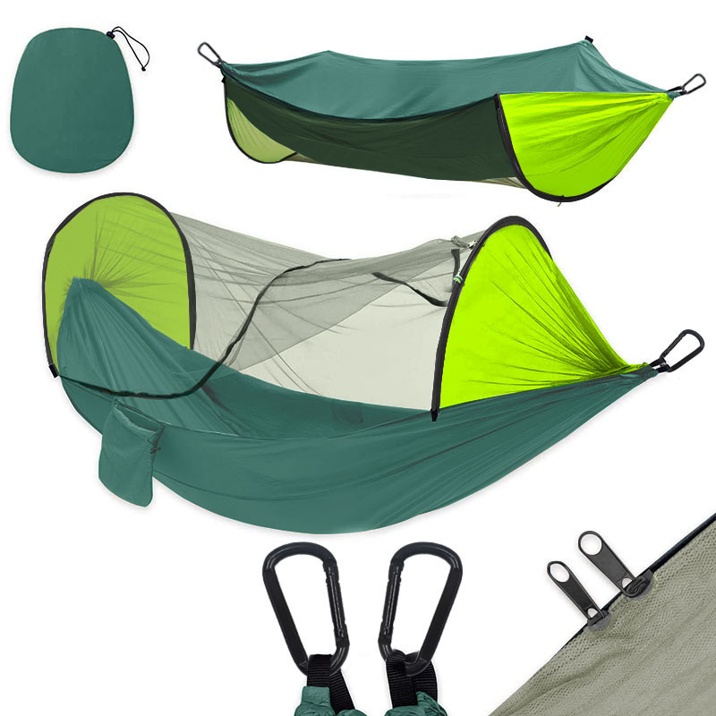 Lightweight Portable Camping Tent Awning Rain Fly Tarp Waterproof 2 Person Hammock With Mosquito Net