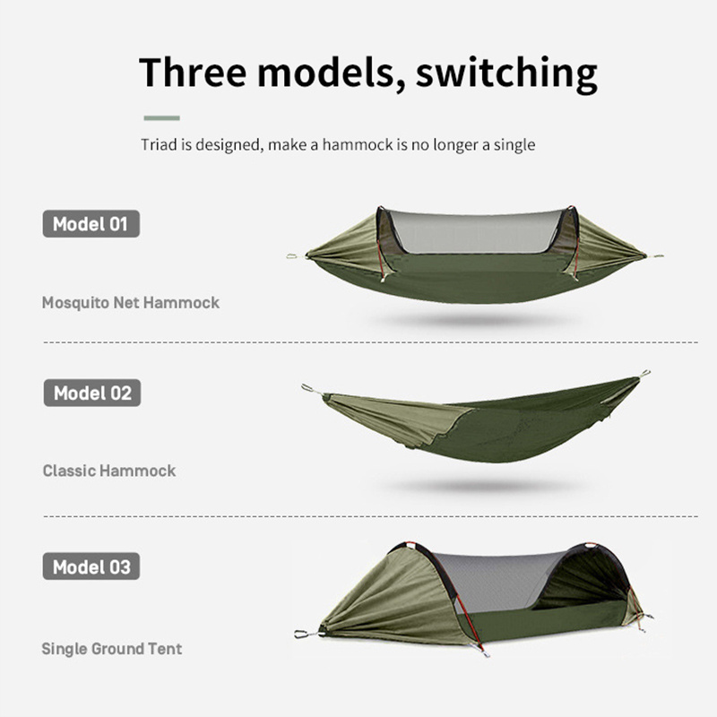 Folding Swing Portable Outdoor Camping Hiking Travel Hammock Bed With Mosquito Net