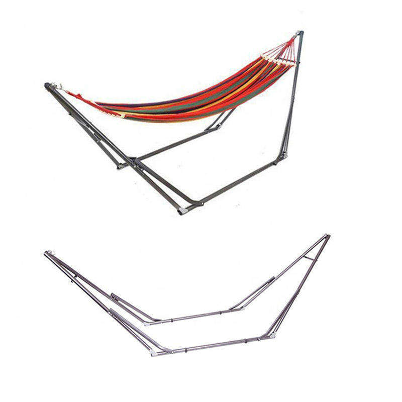 Camping Double Hammock Stand Portable Hammock with Stand 2 Person Stainless Steel Iron Pipe Hammock Stand