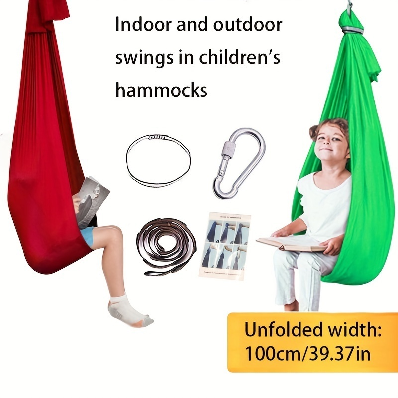 Children's Hammock Indoor Children's Swing Outdoor Hammock Hanging Chair Stretch Sensory Yoga Hammock