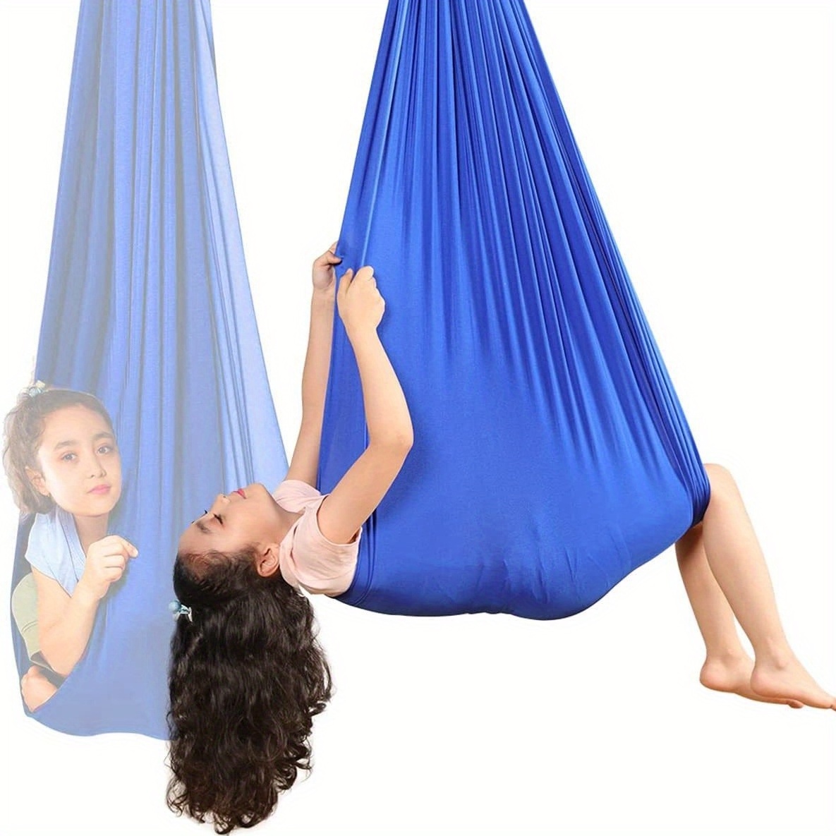 Indoor Therapy Sensory Swing For Kids, Outdoor Room Adjustable Fabric Hammock For Children Teens