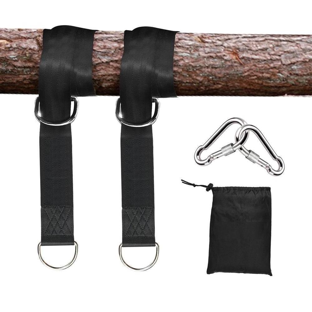 Extra Long Tree Swing Hanging Straps Kit with Safer Lock Snap Carabiner Hooks Perfect for Tree Swing & Hammocks