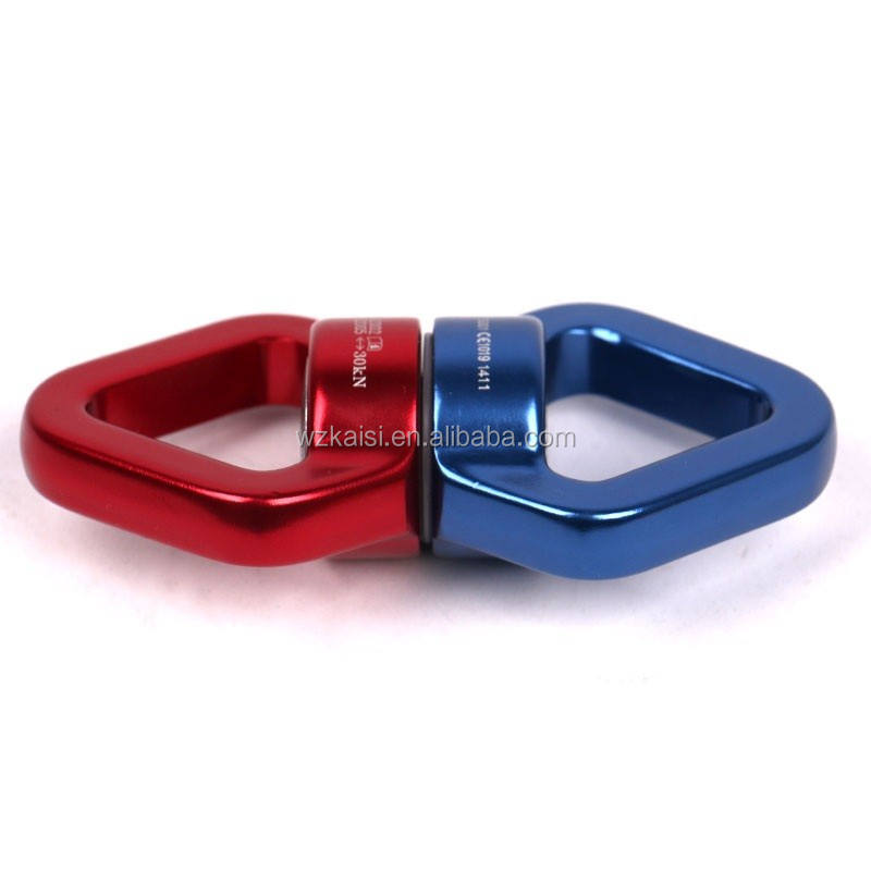 30KN Aluminum Eye Carabiner Rotational Rope Aerial Silks Dance Swing Hammock Climbing Connector Yoga Vitality Swing Swivels