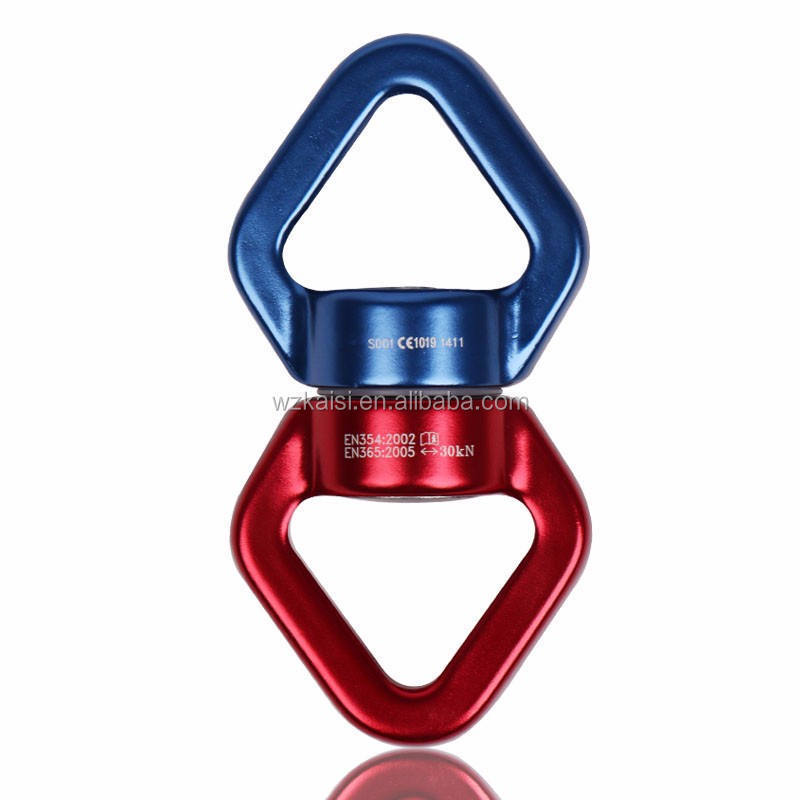 30KN Aluminum Eye Carabiner Rotational Rope Aerial Silks Dance Swing Hammock Climbing Connector Yoga Vitality Swing Swivels