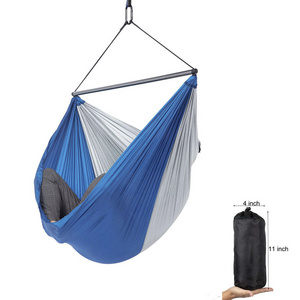 Hot Sale Backpacing Lightweight 210T Nylon Parachute Hammock Chair Swing With Foldable Metal Bar