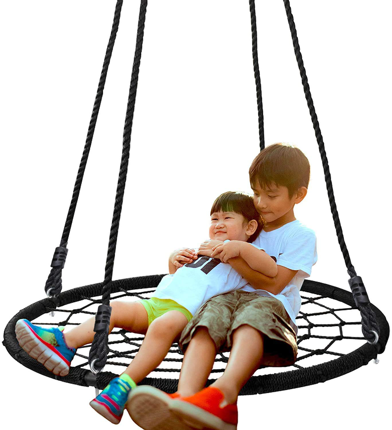 Hot Selling Round Saucer Wooden Tree Large Swing Flying Chair Net Rope Swing For Sale