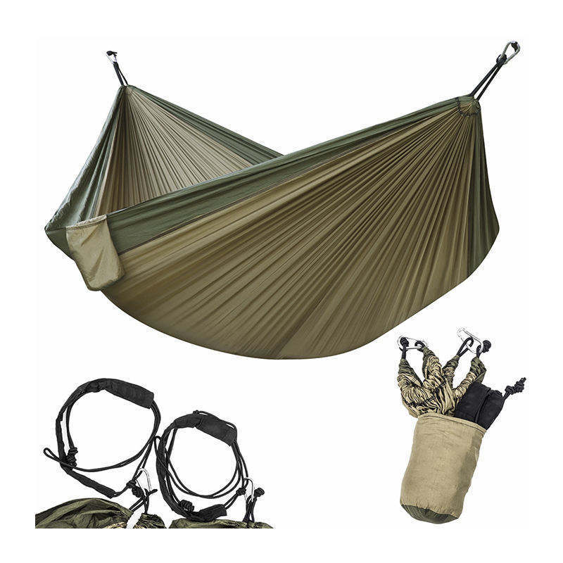 Outside Camping Nylon parachute Hammock bed Portable Double person swing hammock