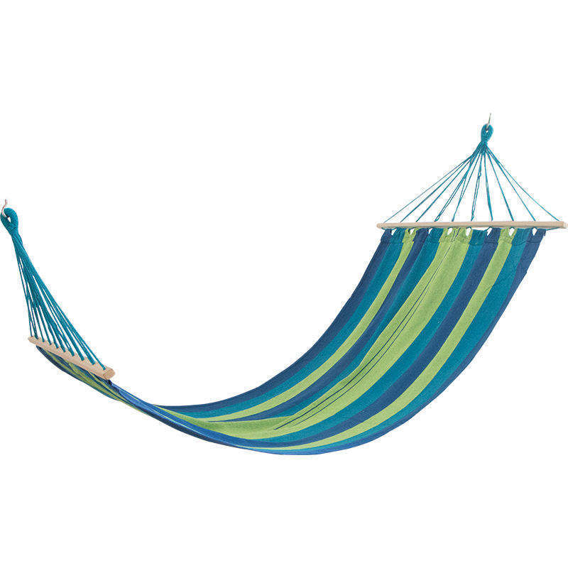 Outdoor Quilted Fabric Hammock with Spreader Bars, Outdoor Patio Backyard Poolside