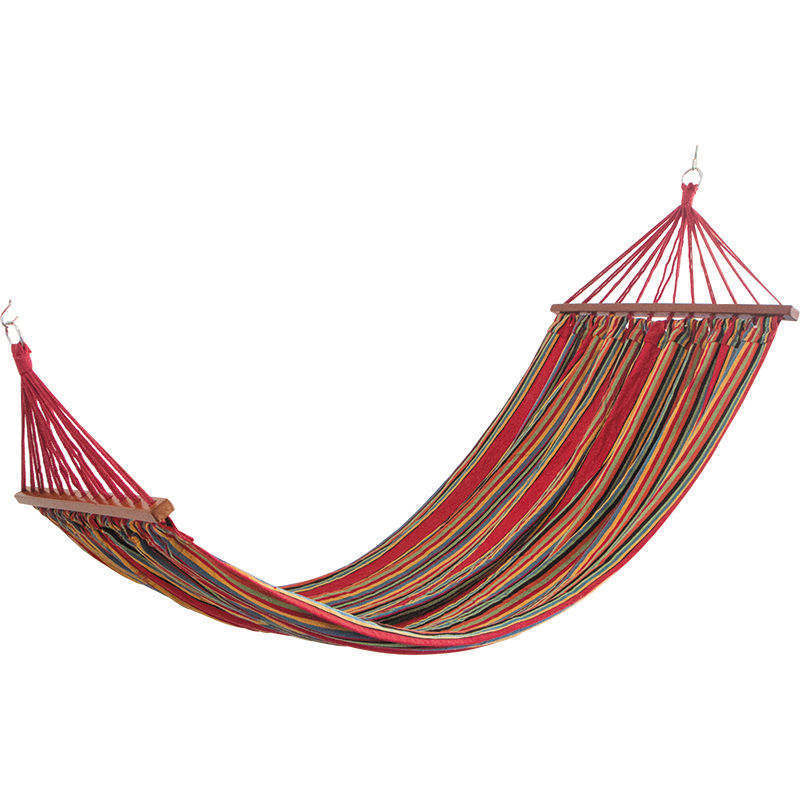 Outdoor Quilted Fabric Hammock with Spreader Bars, Outdoor Patio Backyard Poolside