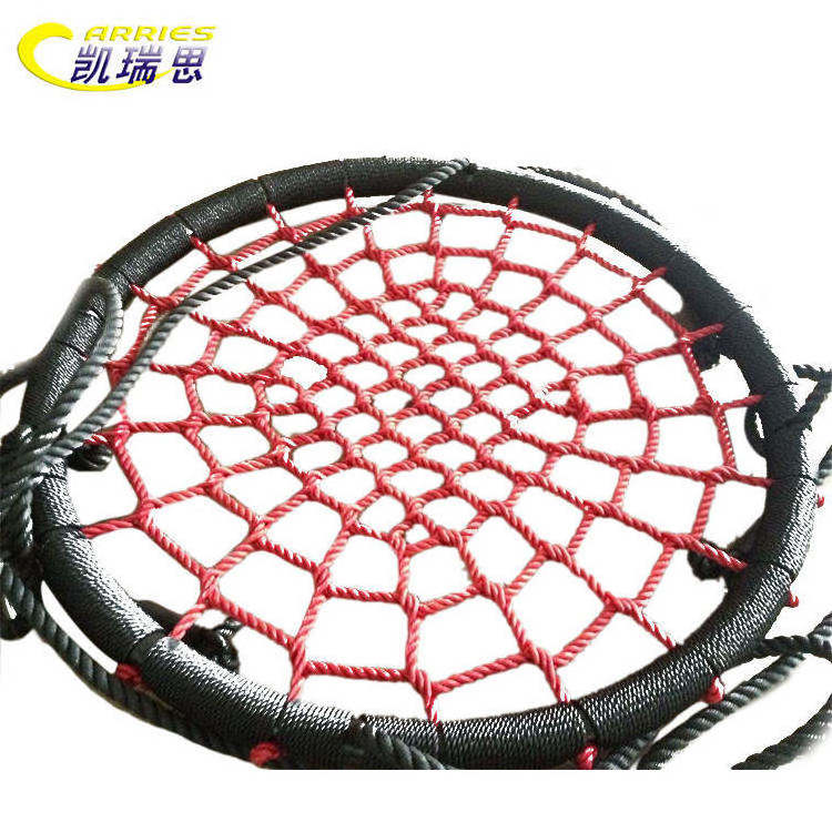 Patio Indoor/Outdoor Net Chair Round garden swing outdoor metal swing hammock Detachable amusement kids toys rope net swing