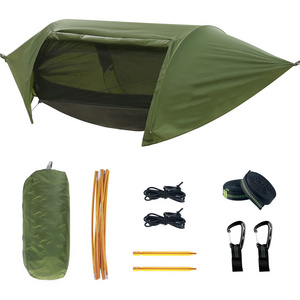 Camping Hammock Tent with Mosquito Net Tree Strap Swing Heavy Rain Waterproof Lightweight